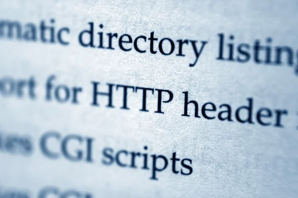 A HTTP-fejléc — Stock Fotó