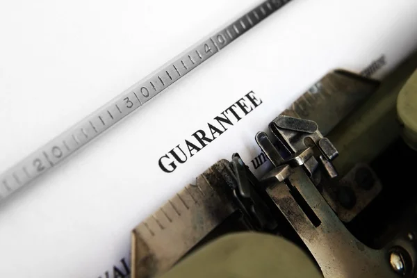 Guaranty form — Stock Photo, Image