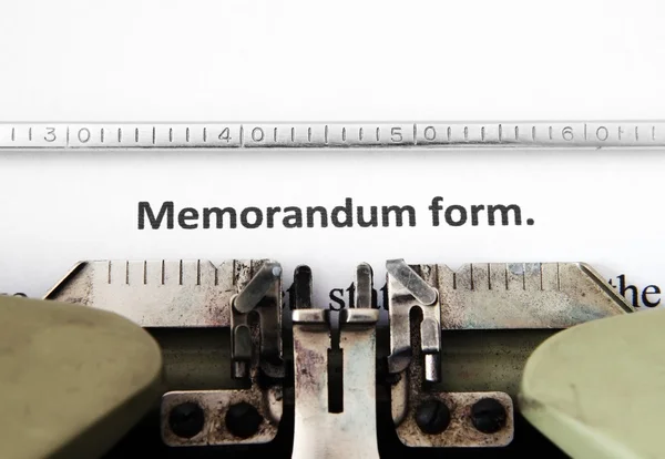 Formulario de memorándum — Foto de Stock