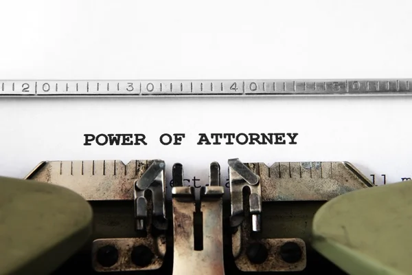 Power of attorney — Stock Photo, Image