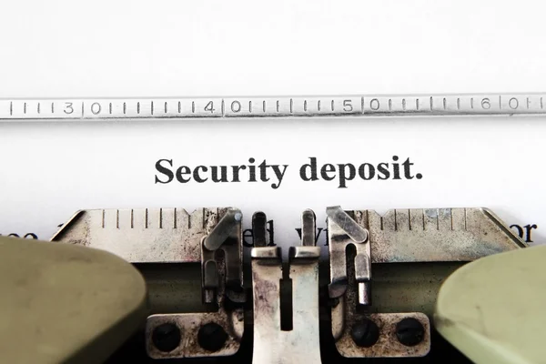 Security deposit — Stock Photo, Image