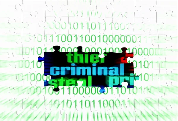 Criminal puzzle concept — Stock Photo, Image