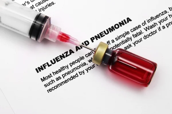 Influensa och lunginflammation — Stockfoto