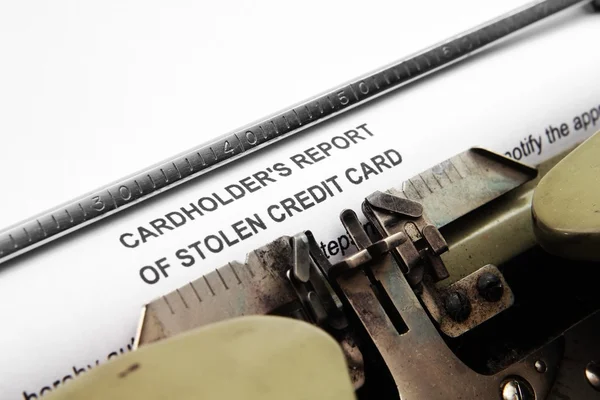 Gestohlene Kreditkarte melden — Stockfoto