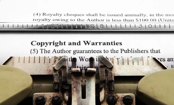 Copyright and warranties — Stock Photo, Image