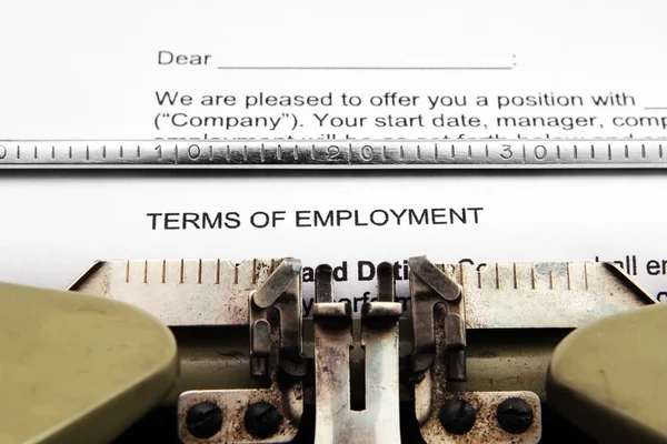 Terms of employment — Stock Photo, Image