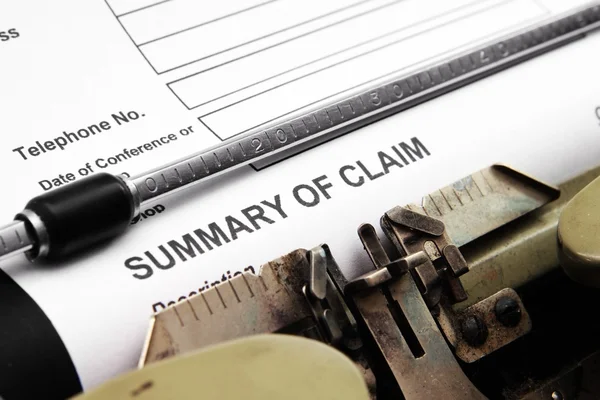 Summary of claim — Stock Photo, Image