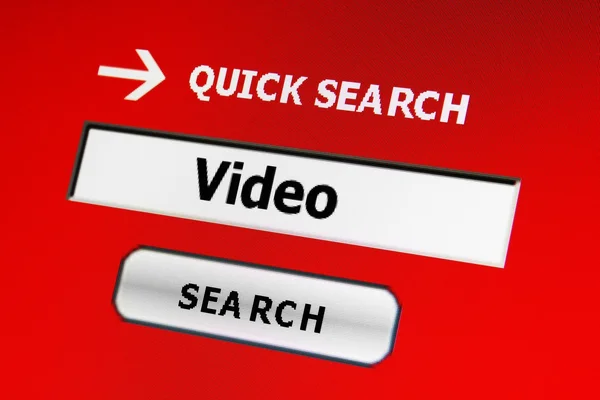 Search for video — Stock Photo, Image