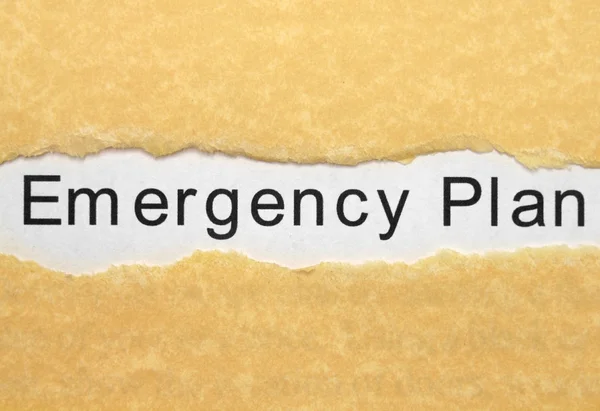 Plano de emergência — Fotografia de Stock