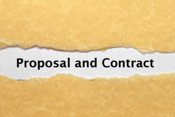 Proposal and contract — Stock Photo, Image