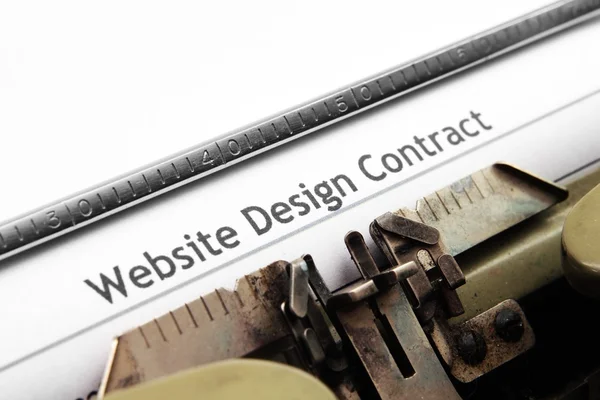 Webdesign-Vertrag — Stockfoto