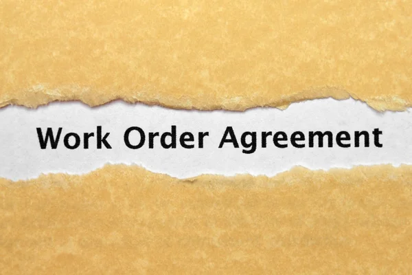 Work order agreement — Stock Photo, Image
