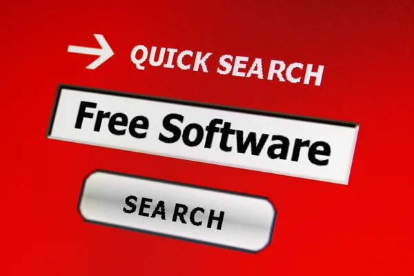 Búsqueda web de software libre — Foto de Stock