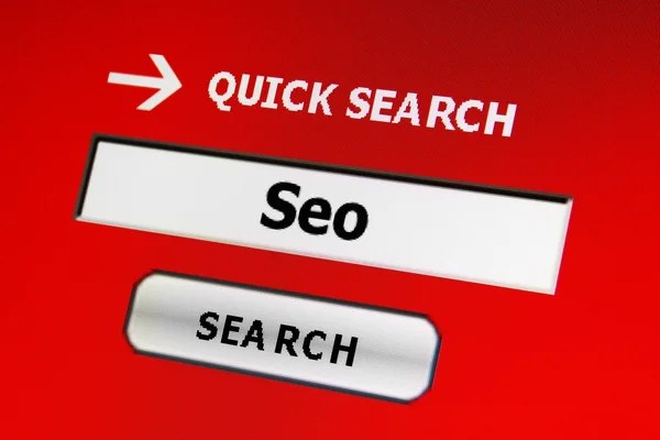 Búsqueda de seo — Foto de Stock