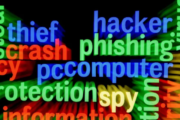 Computador de phishing hacker — Fotografia de Stock