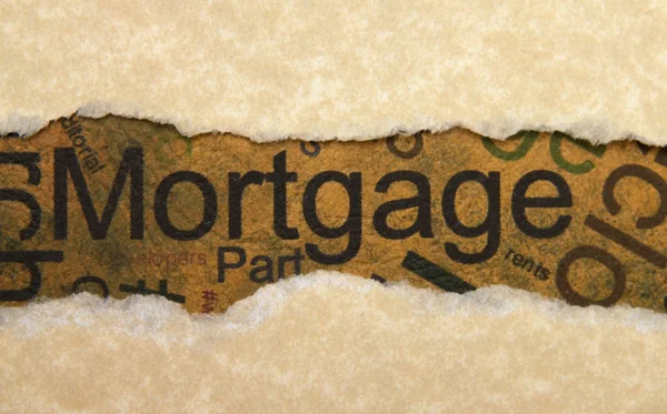 Mortgage torn paper — Stock Photo, Image