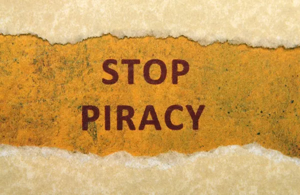 Zatrzymamy piractwa. — Zdjęcie stockowe