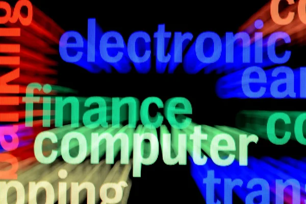 電子金融コンピューター — ストック写真