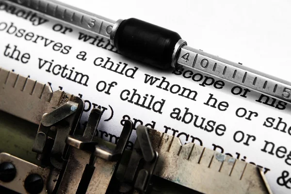 Child abuse form — Stockfoto