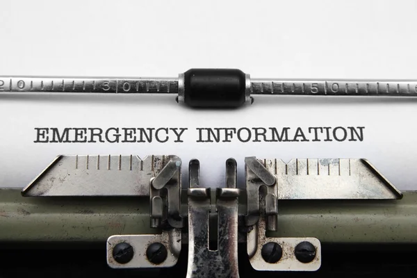 Informação de emergência — Fotografia de Stock