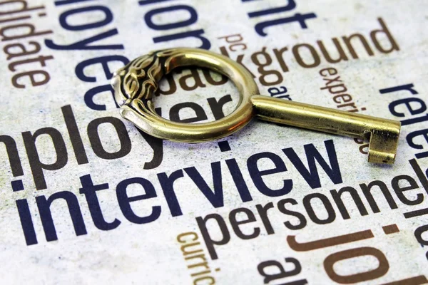 Interview and key concept — Stock Photo, Image