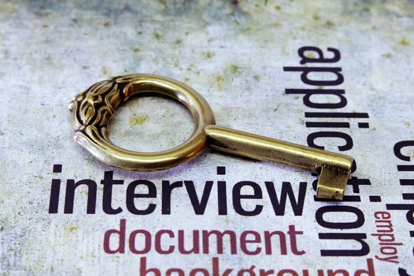 Interview and key concept — Stock Photo, Image