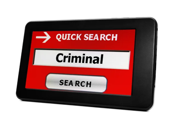 Search for criminal — Stock Photo, Image