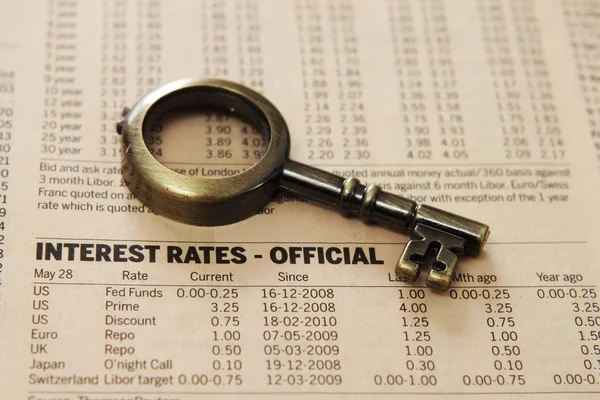 Relatório - taxas de juro — Fotografia de Stock