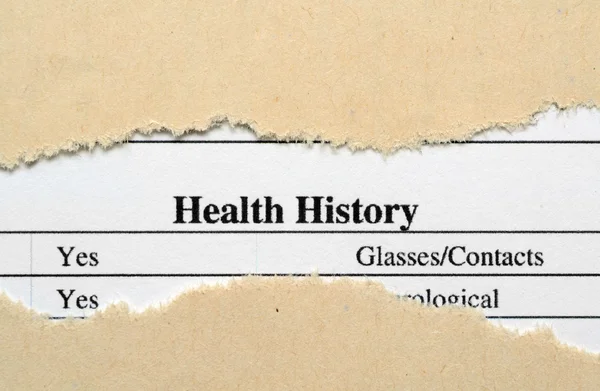 Zdravotní historie — Stock fotografie