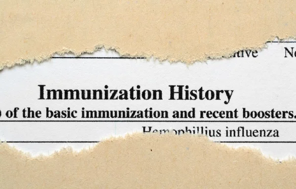 Immunization history — Stock Photo, Image