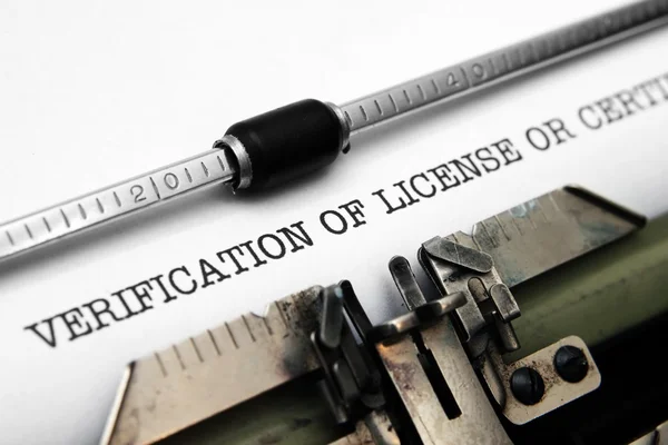 Verification of license — Stock Photo, Image