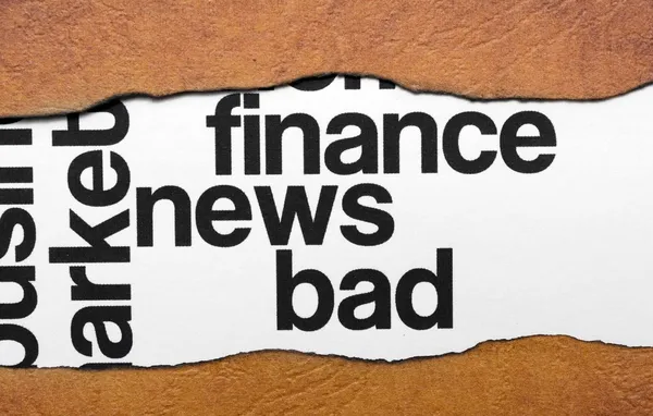 Bad finance news — Stock Photo, Image