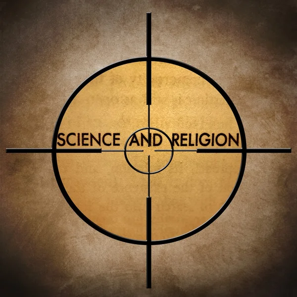 Science and religion target — Stock Photo, Image