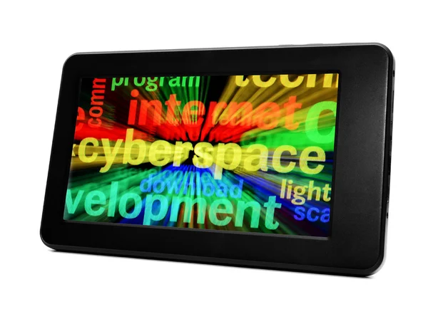 Syberspace op tablet pc — Stockfoto