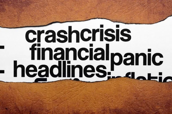 FInancial crisis headline — Stock Photo, Image