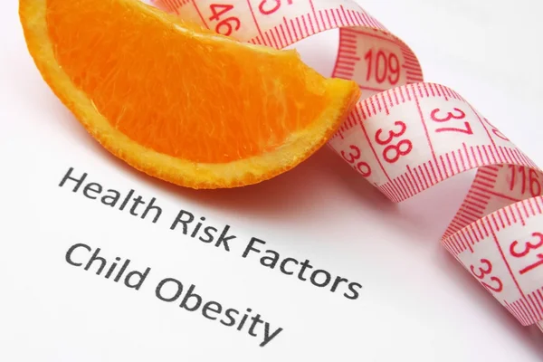 健康危险因素-儿童肥胖 — 图库照片