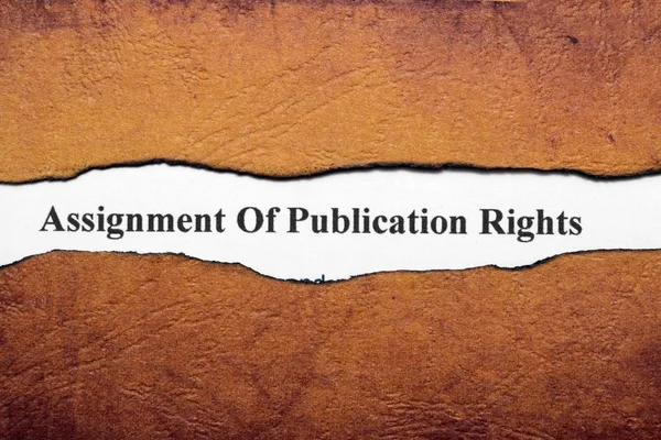 Cession des droits de publication — Photo