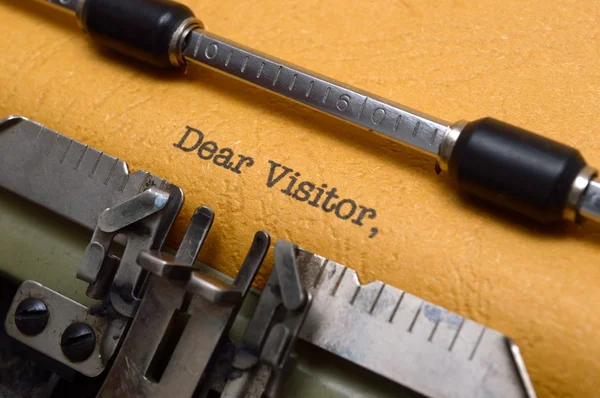 Dear visitor — Stock Photo, Image