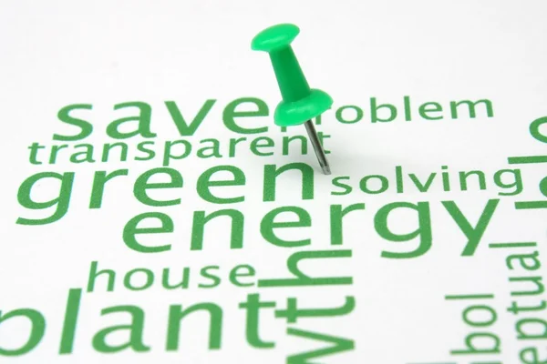 Groene energie word cloud — Stockfoto