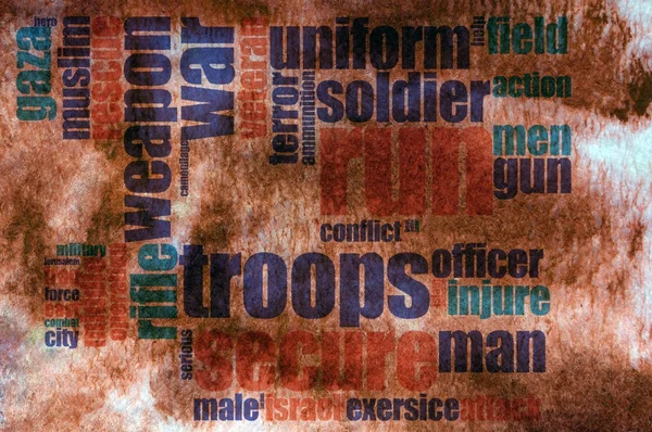 Military word cloud — Stock Photo, Image