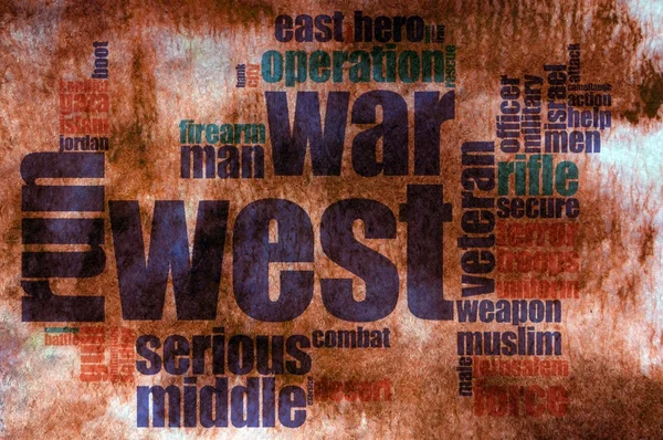 Militaire word cloud — Stockfoto