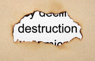 Kağıt delik Deconstruction metinler