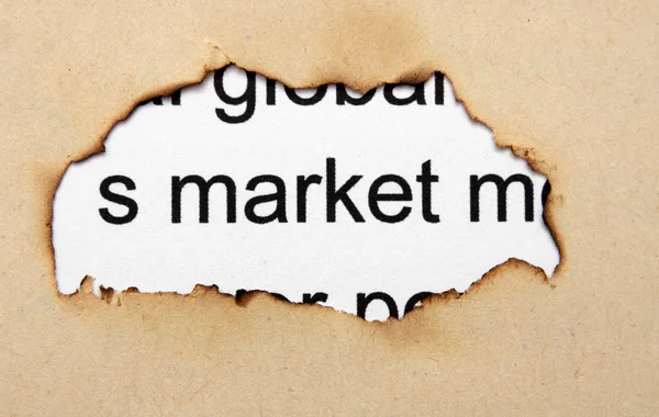 Market paper hole — Stock Photo, Image