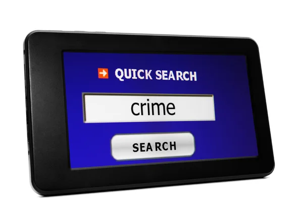 Web search for crime — Stock Photo, Image