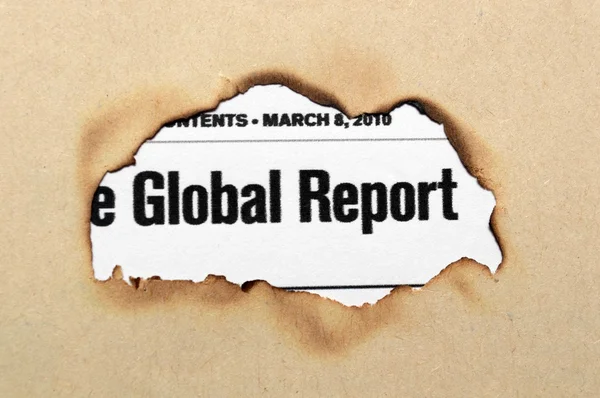 Globaler Bericht — Stockfoto