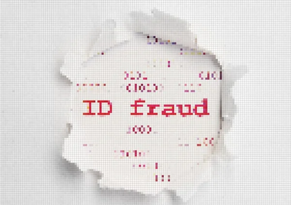 Texto de pixel de fraude de identificação — Fotografia de Stock
