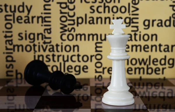 Шахматы и концепция обучения — стоковое фото