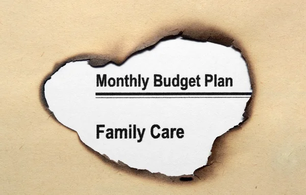 Monthly budget plan — Stock Photo, Image