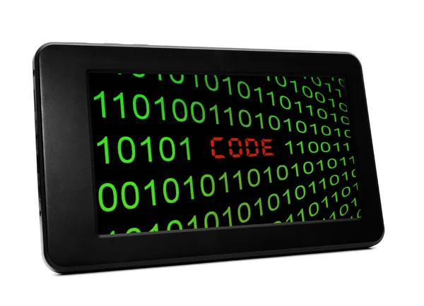 Code concept on pc tablet — Stock Photo, Image