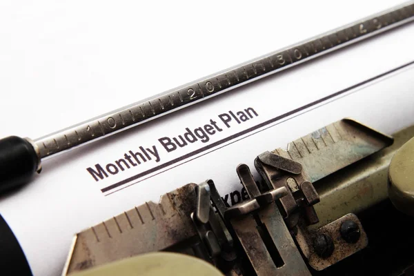 Monatlicher Haushaltsplan — Stockfoto